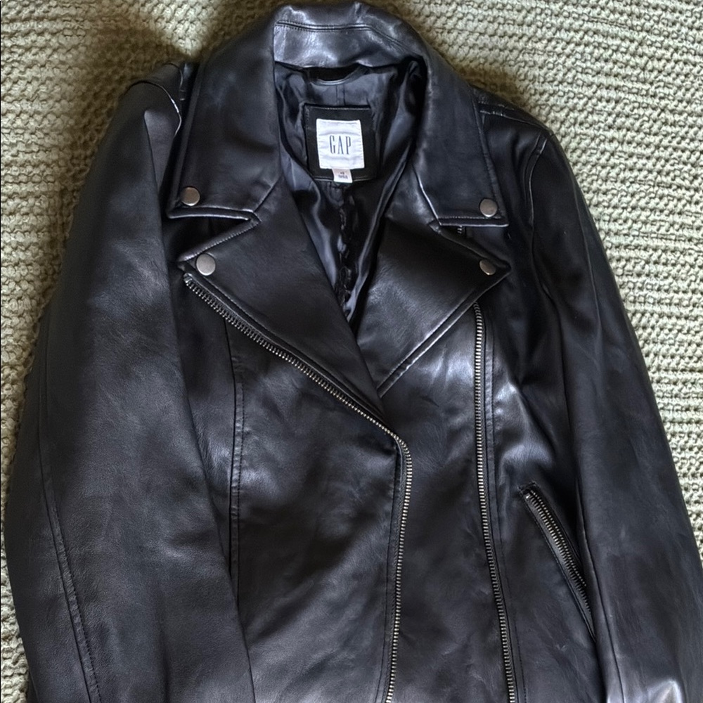 GAP Women's Black Leather Jacket
